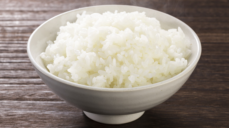 a bowl of white rice 