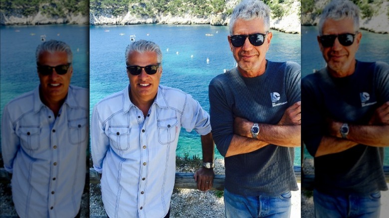 Eric Ripert and Anthony Bourdain traveling