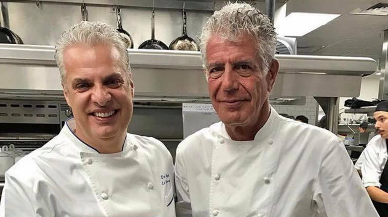 Eric Ripert and Anthony Bourdain in the kitchen