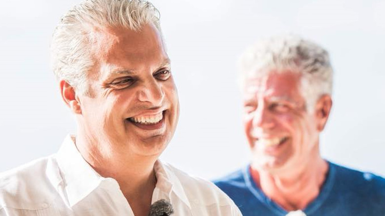 Ripert and Bourdain smiling