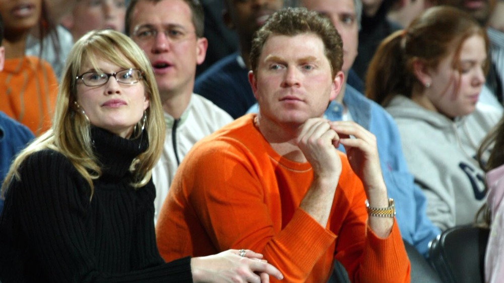 Bobby Flay and Stephanie March in crowd