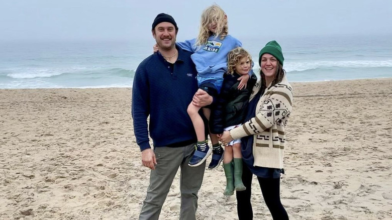 leone family on beach