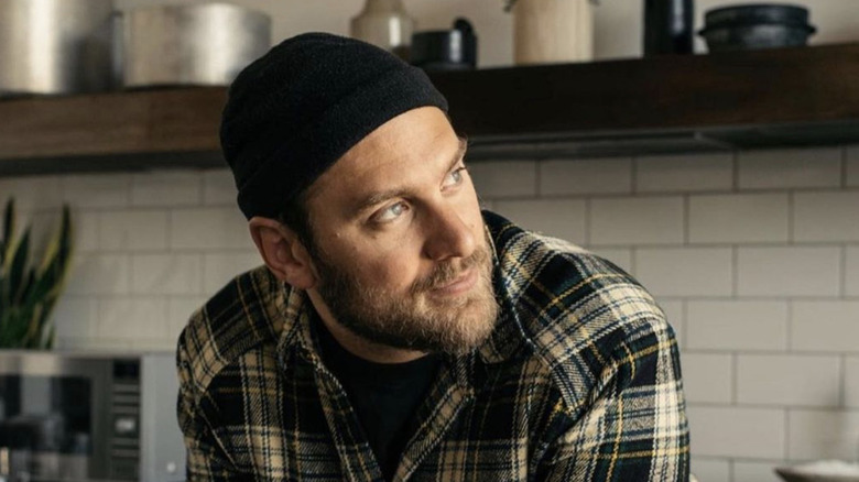 brad leone looking pensive in flannel