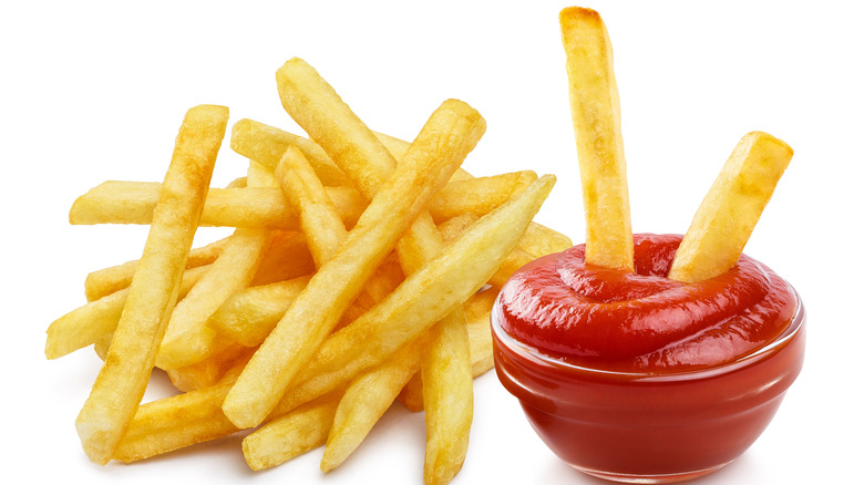 fries and ketchup