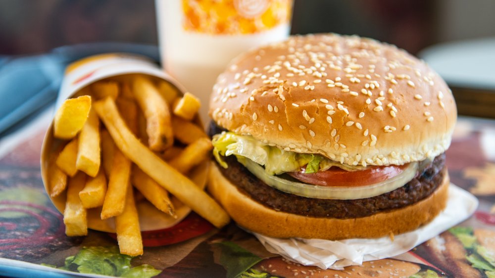 Impossible Whopper with fries from Burger King