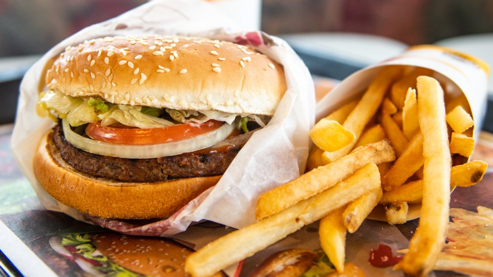 burger king burger and fries