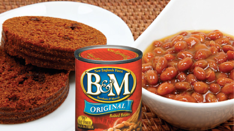 canned bread and beans