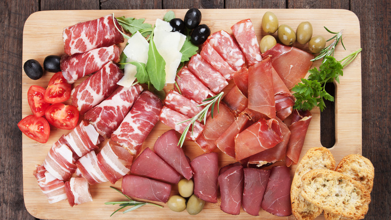 cured meat platter