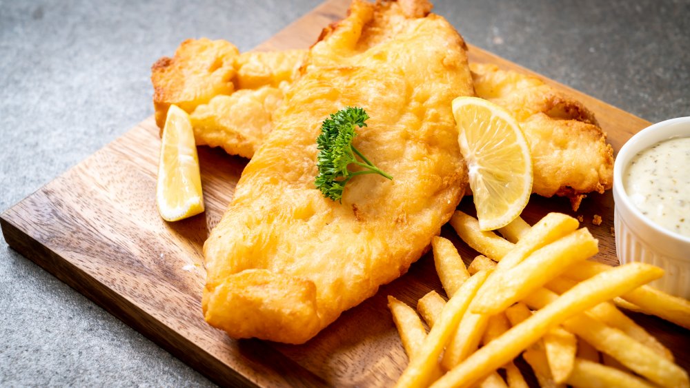 Fish and chips made with cod