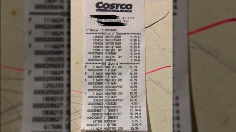 costco receipt