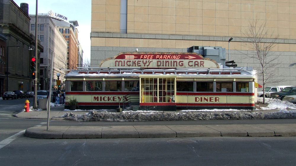 exterior of Mickey's dining car