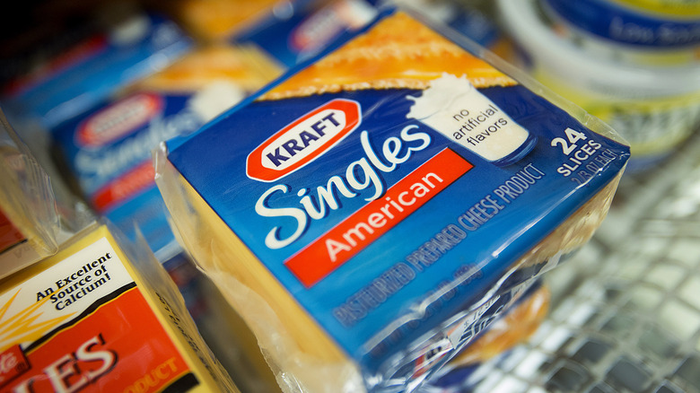 package of Kraft Singles American cheese