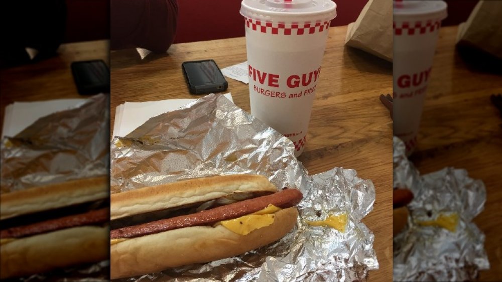 Five Guys' hot dog