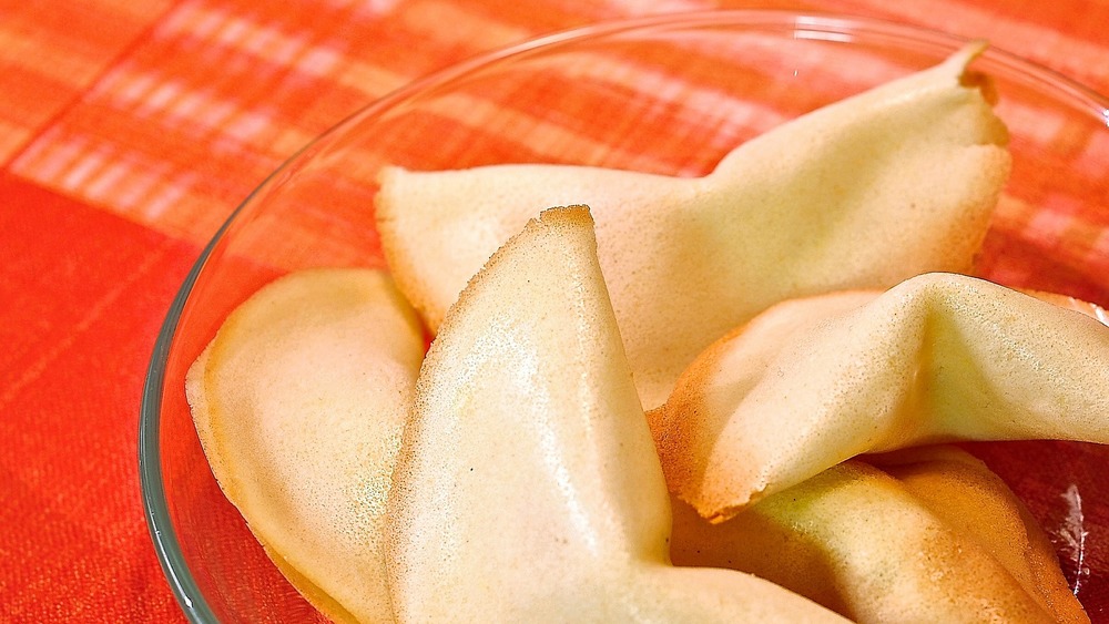 fortune cookies on plate