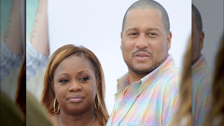 Gina and Pat Neely with serious expressions