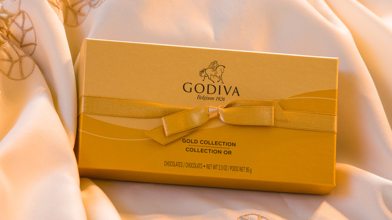 A chocolate box from Godiva