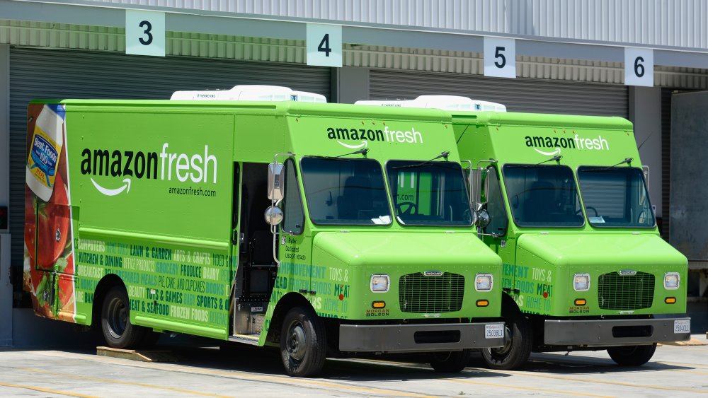 Amazon Fresh delivery vans