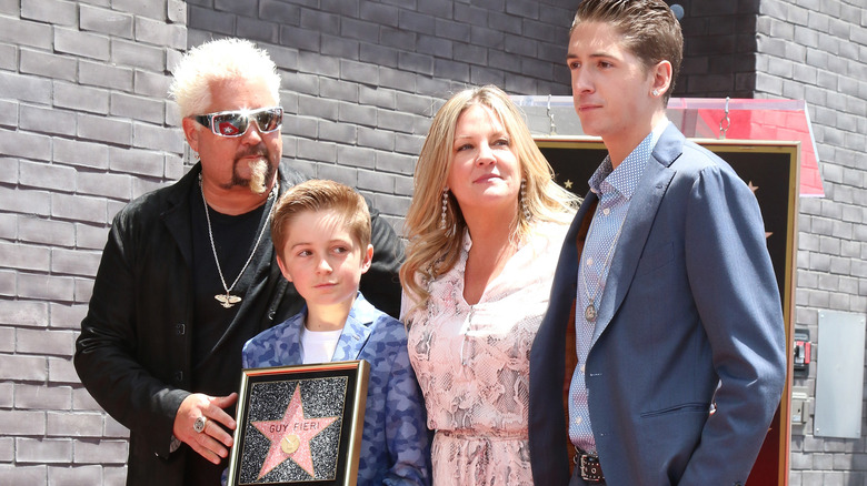 The Guy Fieri family at Walk of Fame