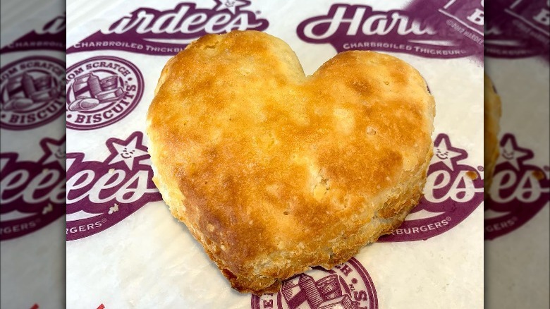 Heart-shaped Hardee's biscuit 