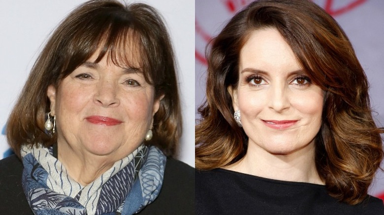 Ina Garten and Tina Fey smiling