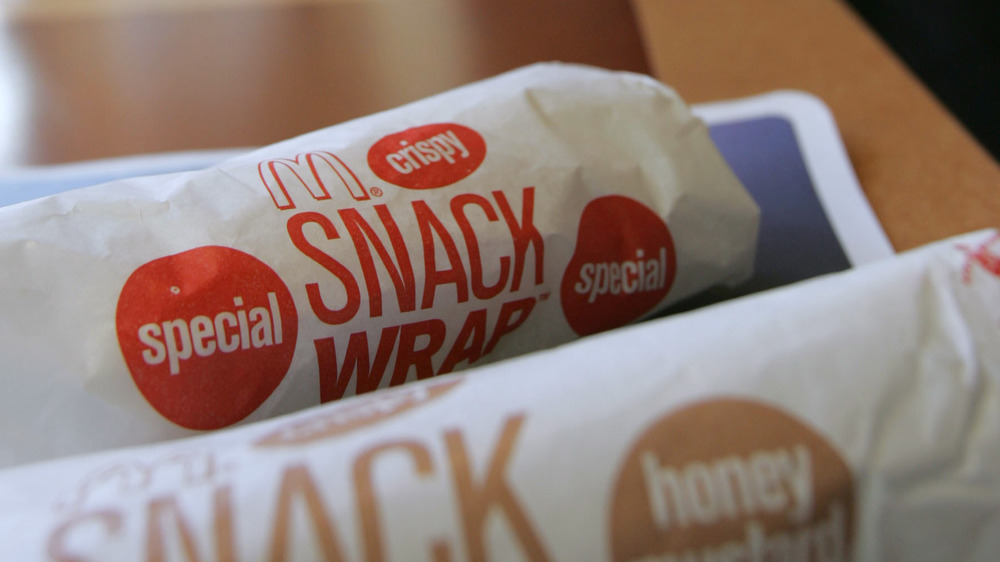 McDonald's snack wraps on table
