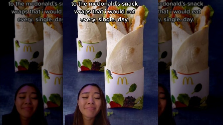 Tik Tok page of McDonald's snack wrap