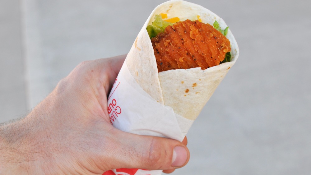 Wendy's spicy chicken go wrap