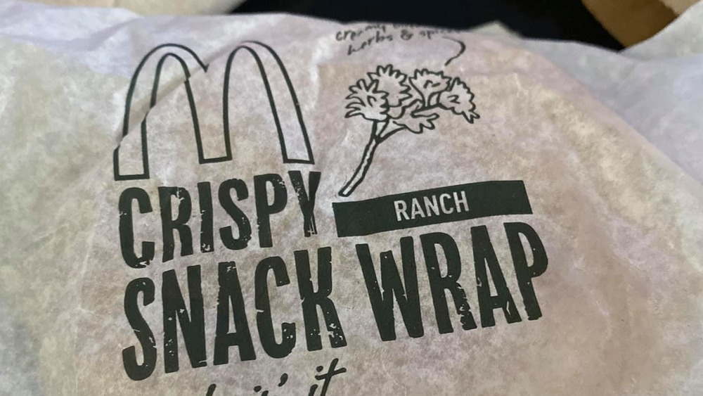 mcdonalds ranch chicken snack wrap