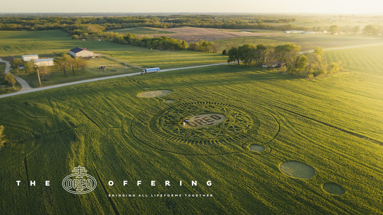 Oreo 'The Offering' crop circle advertisement