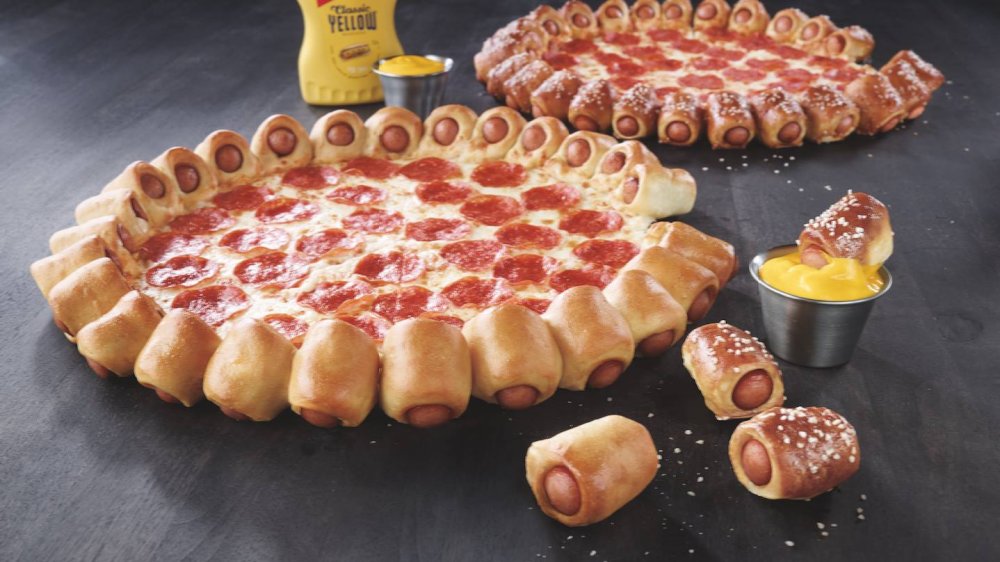 hot dog stuffed crust from pizza hut