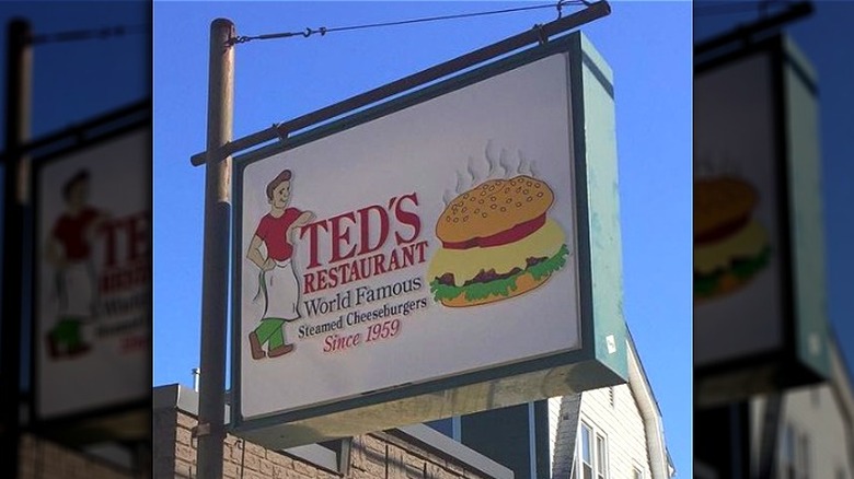 Sign for Ted's Restaurant in Connecticut