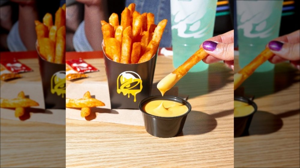 Taco bell Nacho Fries with cheese sauce