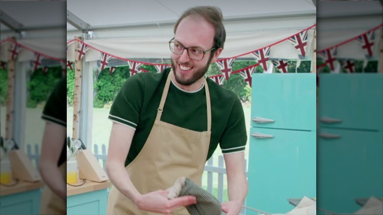 Tom Fletcher on Bake Off set