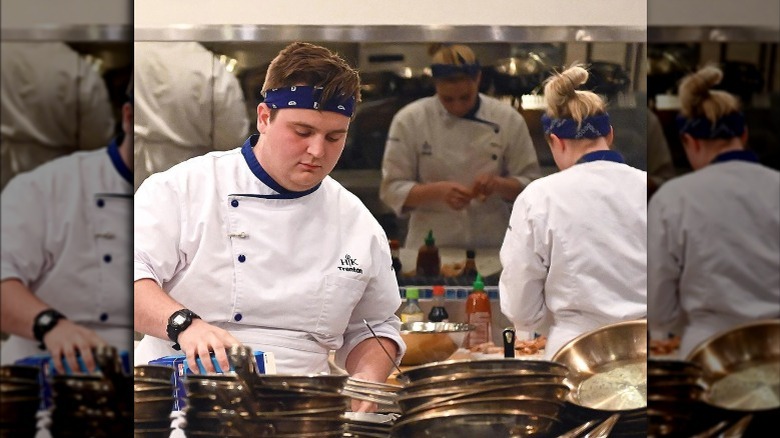 Trenton Garvey in kitchen