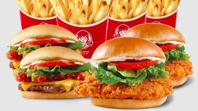 Wendy's meal deal spicy chicken sandwiches and burgers