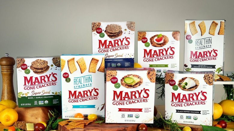 boxes of Mary's Gone Crackers