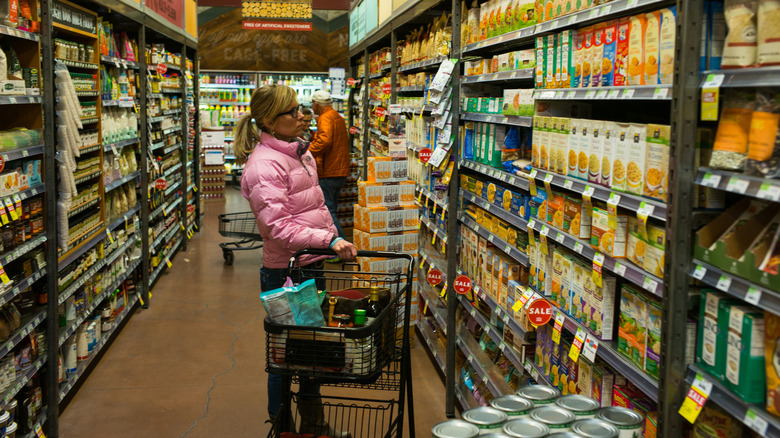 woman shopping in whole foods