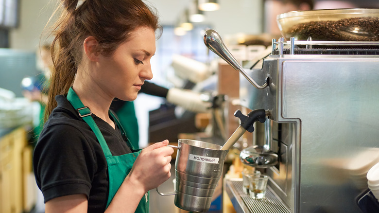 starbucks barista looking confused