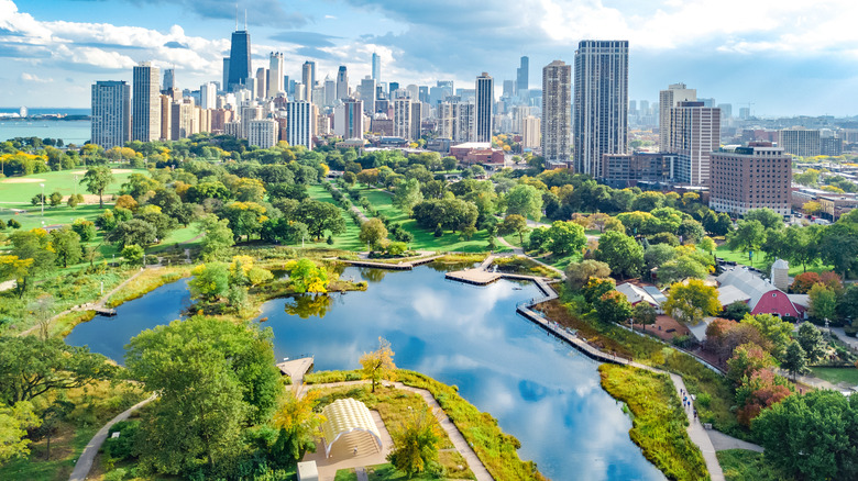 Chicago city skyline