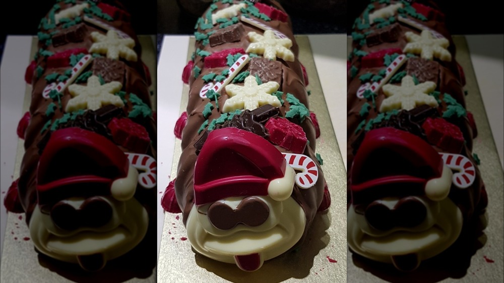 Christmas caterpillar cake