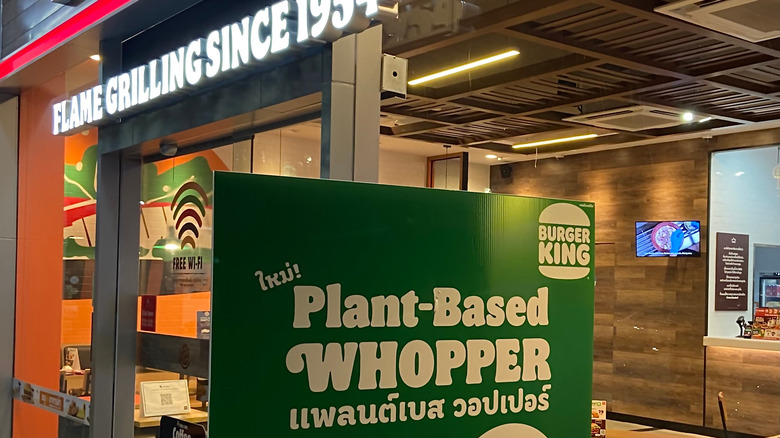 Burger King plant-based Whopper sign