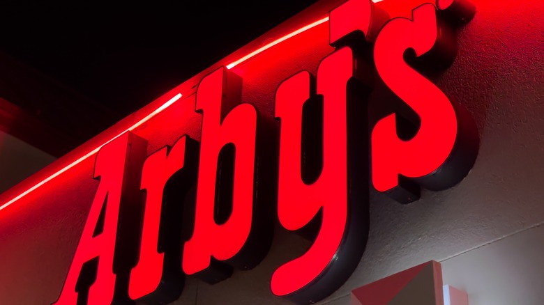 Glowing Arby's sign 