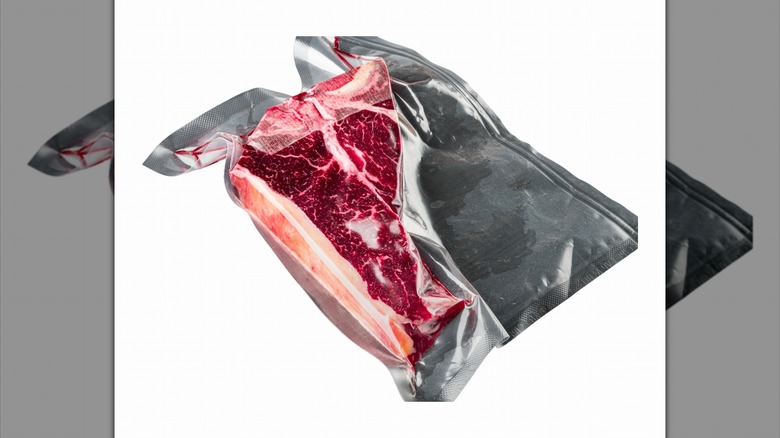 Steak that's been vacuum sealed