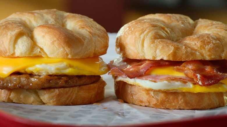 jack in the Box breakfast croissant sandwiches