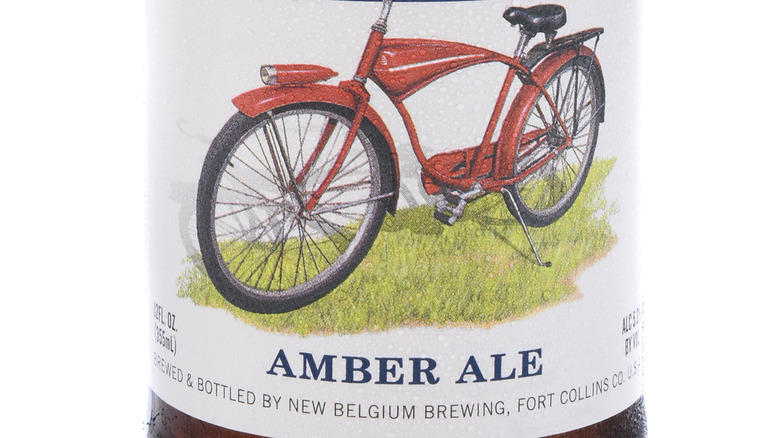 Label describing Fat Tire Ale product