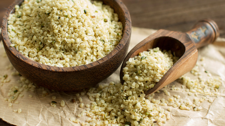 hemp seed bowl and spoon