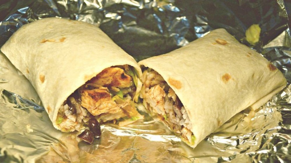 Copycat Chipotle chicken burrito