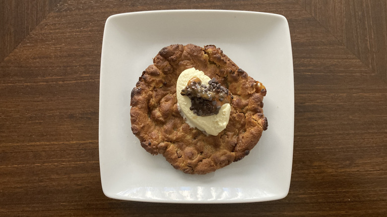 BJs Salted Caramel Pizookie on plate