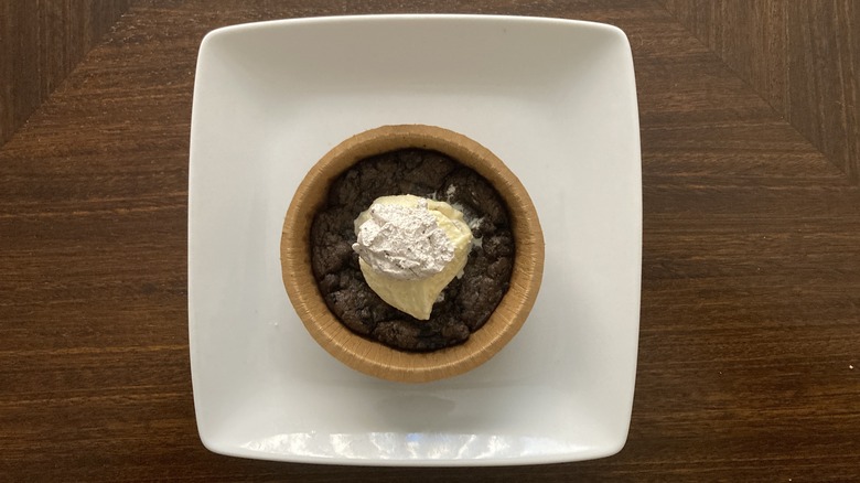 BJ's Cookies and Cream Pizookie on plate