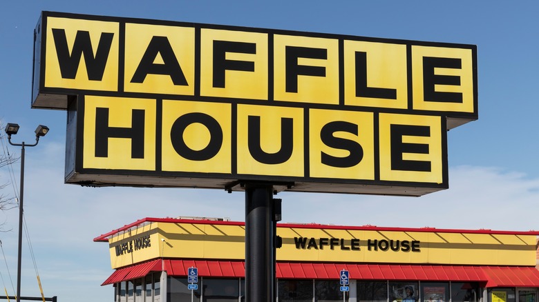 Waffle House restaurant and sign